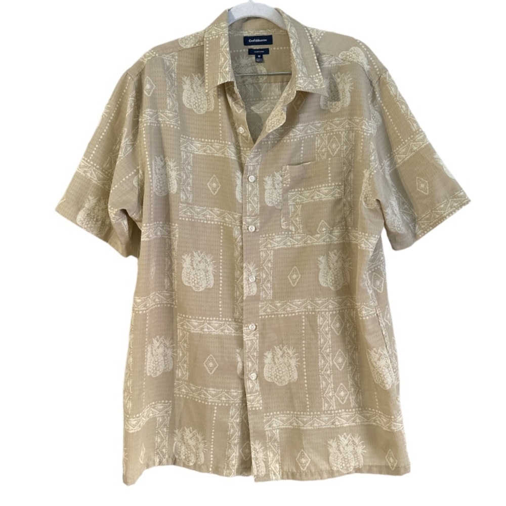 Croft & Barrow pineapple print button down m